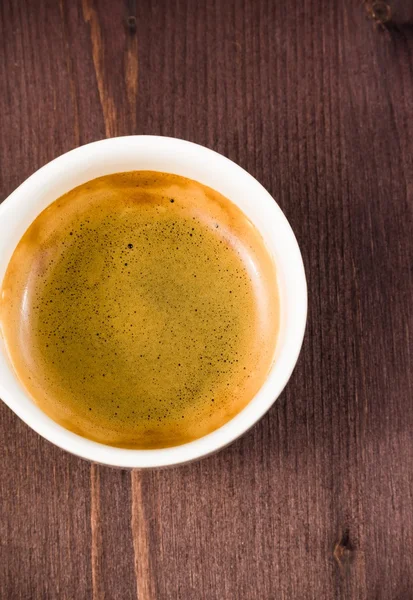 Italiensk espresso kaffe kopp ovanifrån — Stockfoto