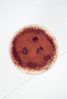İtalyan tiramisu tatlısı görünümünü üst Kupası'nda görev yaptı.