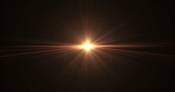 Vazamentos de luz real e sobreposições de erupção da lente, cor de ouro quente fresco — Vídeo de Stock