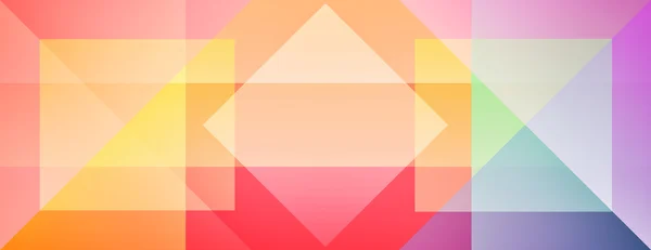 Banner mit geometrischem Muster im flachen Retro-Design — Stockfoto