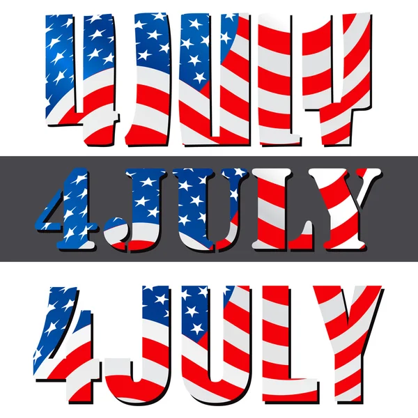 4 de julio Diseño del Día de la Independencia Americana . Vectores de stock libres de derechos