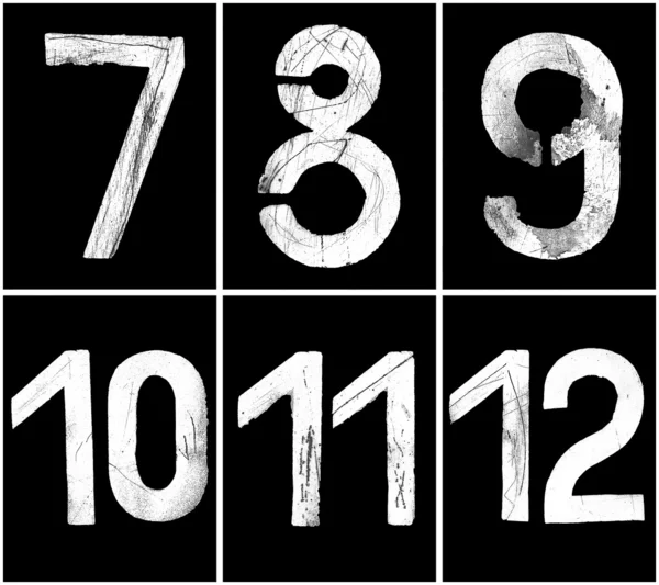 Números gruñones 7-12 — Foto de Stock