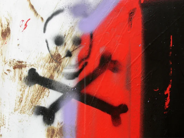 Граффити с черепом — стоковое фото