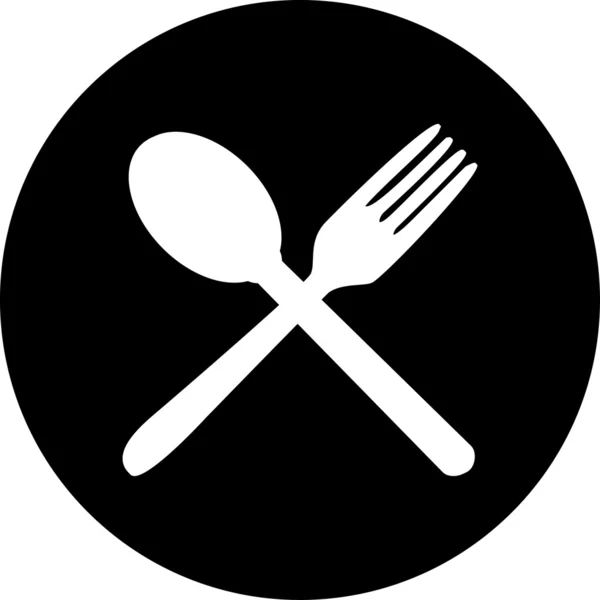 Cutlery icons. Fork, knife and spoon silhouettes . — Stock Vector