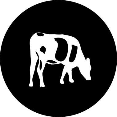 Beyaz arka planda kırmızı renkte otlayan inekler görülüyor..