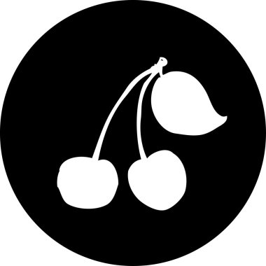 Kırmızı kiraz beyaz üzerine izole