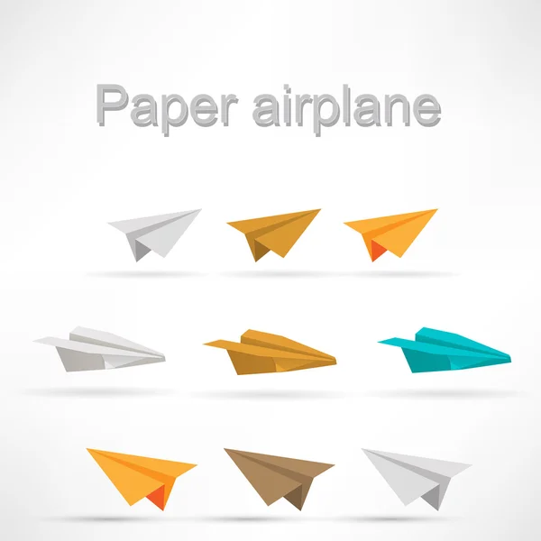 Conjunto de avião origami . Ilustrações De Bancos De Imagens Sem Royalties