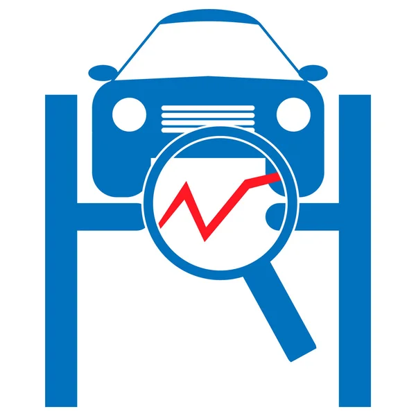 Automotive icona di riparazione diagnostica . — Vettoriale Stock