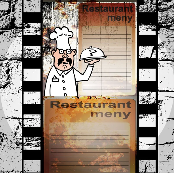 Menu chef image — Image vectorielle