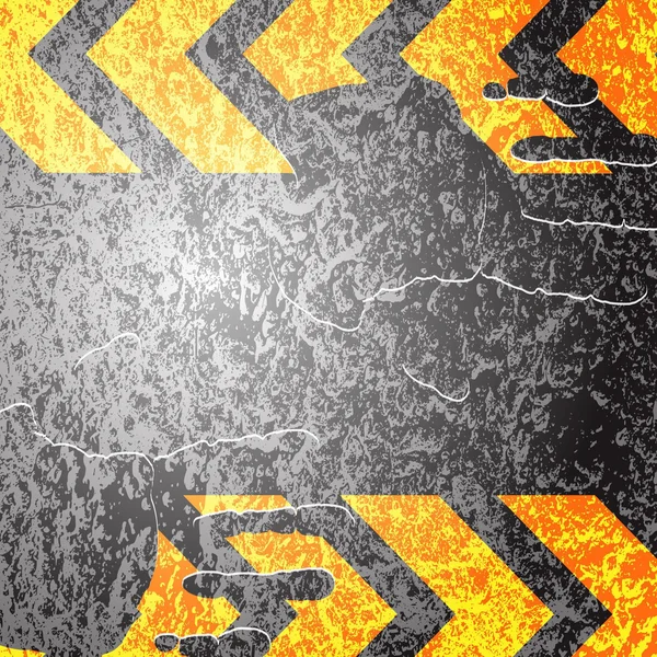 Fingerprints on the asphalt. yellow lines. vector background. — Stock Vector