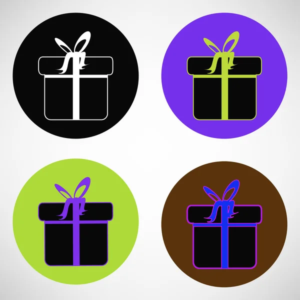 Caja de regalo. Icono vectorial — Vector de stock