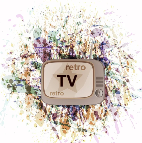 Fond abstrait avec télévision rétro — Image vectorielle