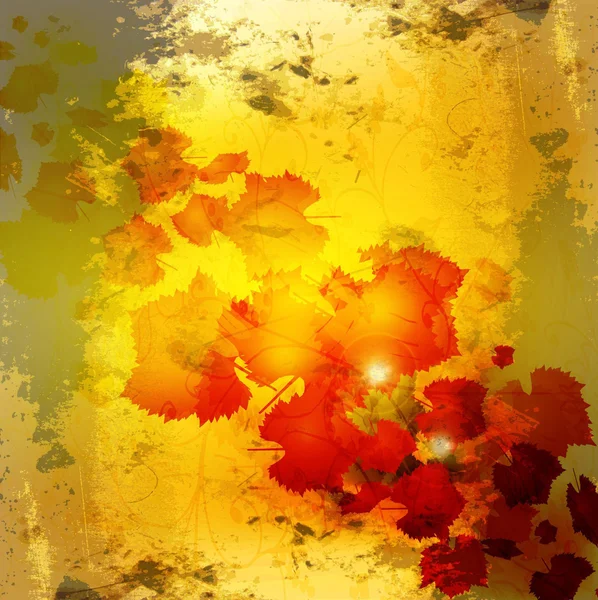 秋の紅葉の背景 — ストックベクタ