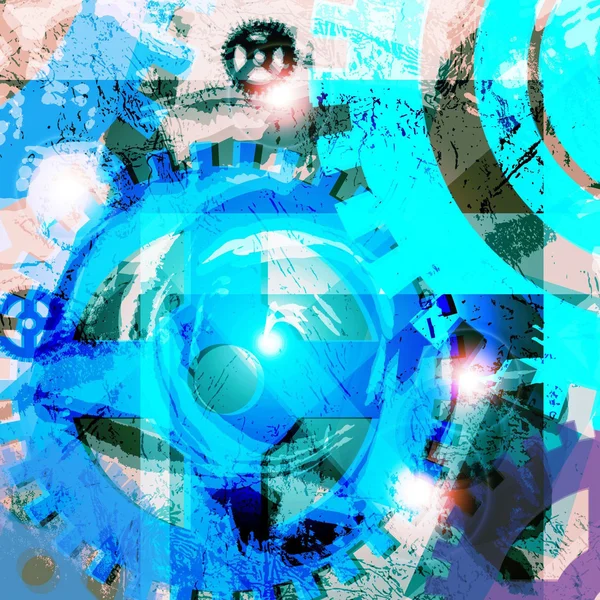 抽象蓝色技术背景 — 图库矢量图片