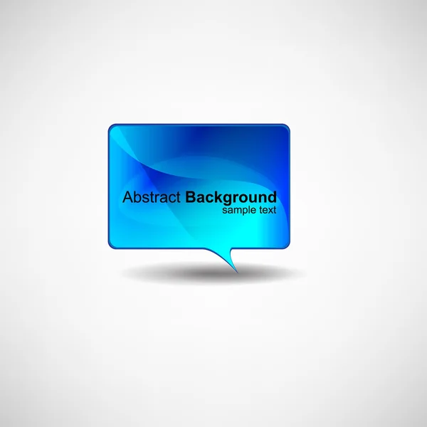 Abstract glossy speech bubble vector background — Stock Vector