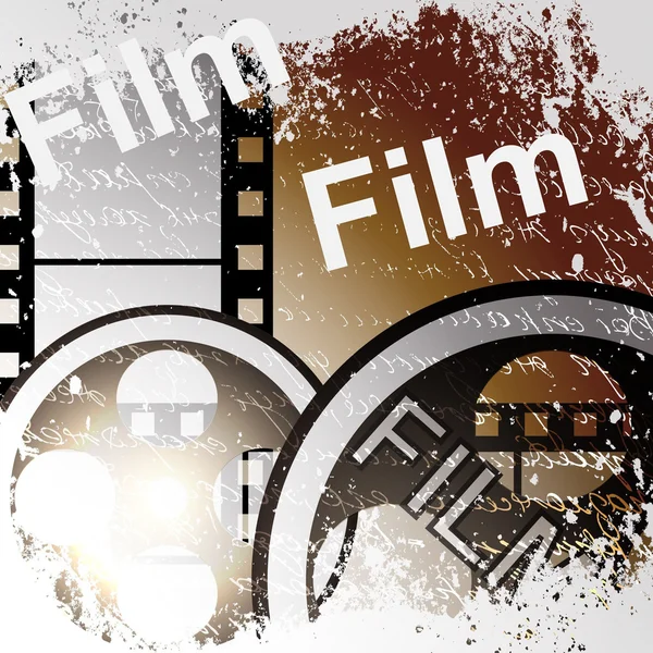 写真やビデオ録画のためのグランジフィルム — ストックベクタ