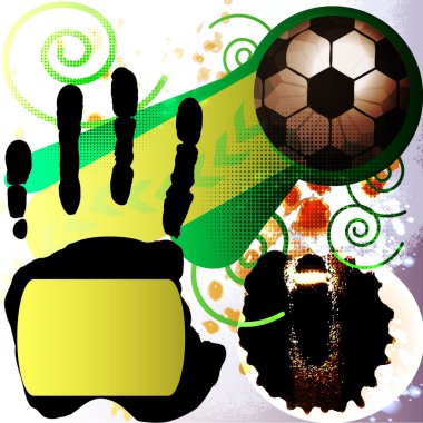 daireler ve sıçrama ile desen Tema futbol arka plan.