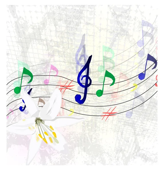 Музичні ноти на стендах — стоковий вектор