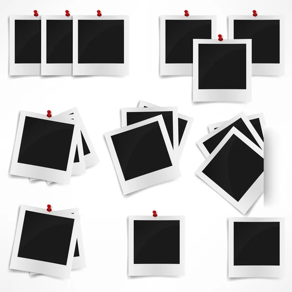 Moldura de foto polaroid isolado no fundo branco. Ilustre vetor Vetores De Bancos De Imagens