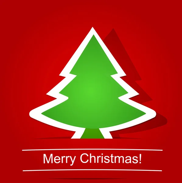 Merry christmas. Christmas tree - Greeting Card — Stock Vector