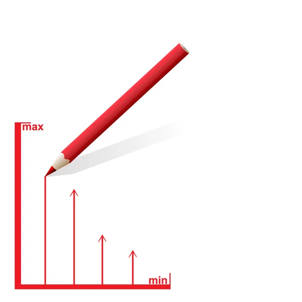 Σχεδιάσετε μια κλίμακα διαβάθμισης σε χαρτί με ένα μολύβι. — Διανυσματικό Αρχείο