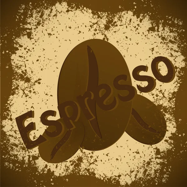 Vintage coffee Espresso background — Stock Vector