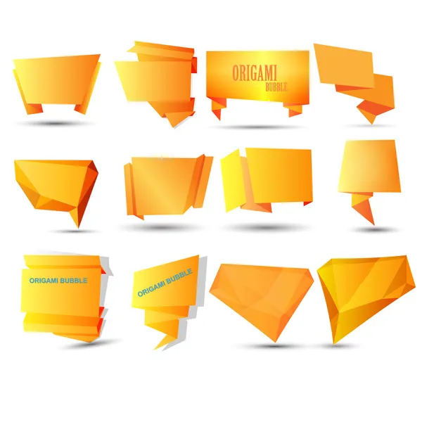 Soyut origami konuşma balonu vektör arkaplanı