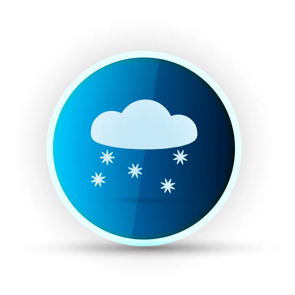 Modrý lesklý ikona na bílém pozadí — Stockový vektor