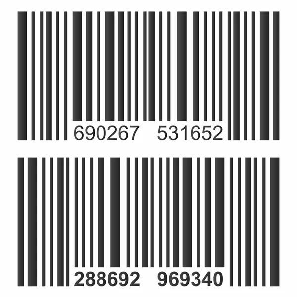 Vetor de código de barras isolado . — Vetor de Stock