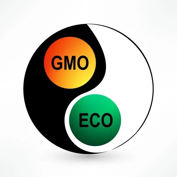 Équilibre environnement et OGM — Image vectorielle