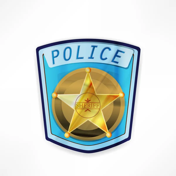 Distintivo de polícia vetorial — Vetor de Stock