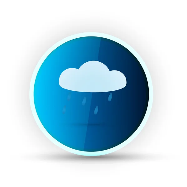 Weather blue glossy icon on white background — Stock Vector