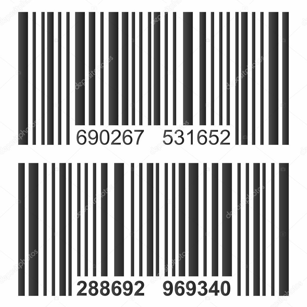 Isolated bar code vector.