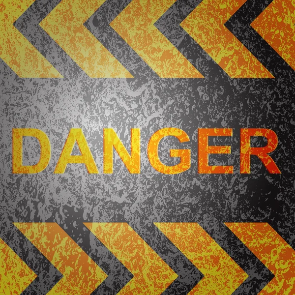 Abstract background with danger warning, vector. — Stock Vector