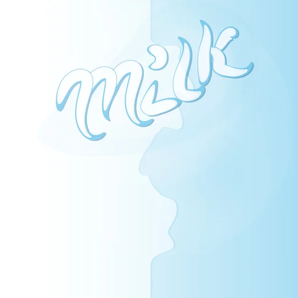 LECHE - caligrafía hecha a mano — Vector de stock