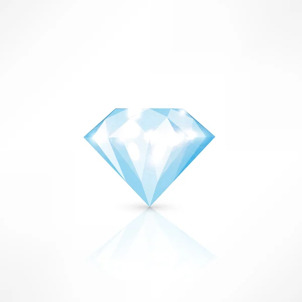 Diamant geïsoleerd op wit. vectorillustratie — Stockvector