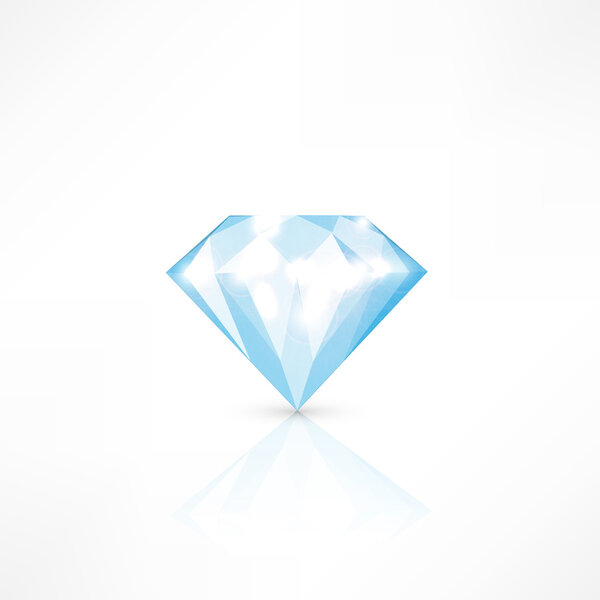 Diamond isolated on white. vector illustration