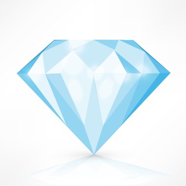 Diamond isolated on white. vector illustration clipart