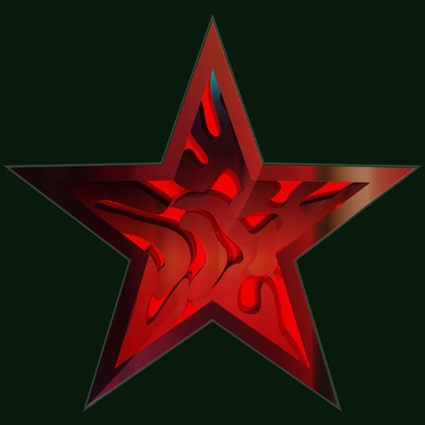 Red Star Vector Illustratie — Stockvector