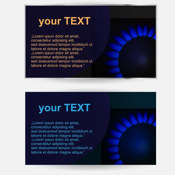 Abstrato azul colorido onda cartão de visita conjunto design —  Vetores de Stock