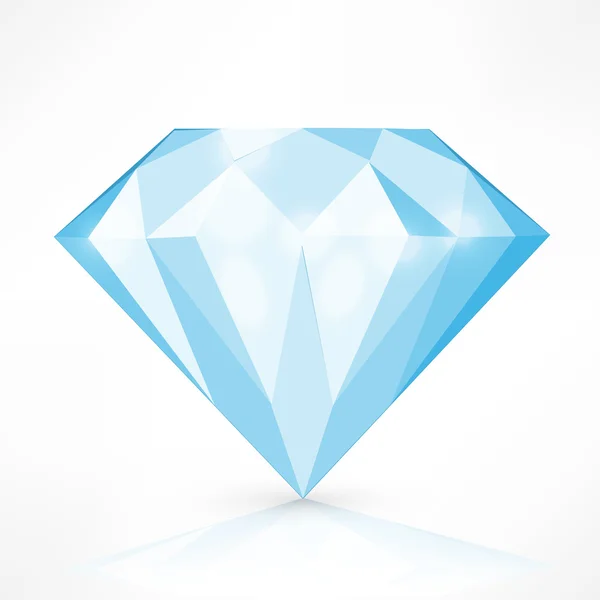 Diamante aislado en blanco. ilustración vectorial — Vector de stock