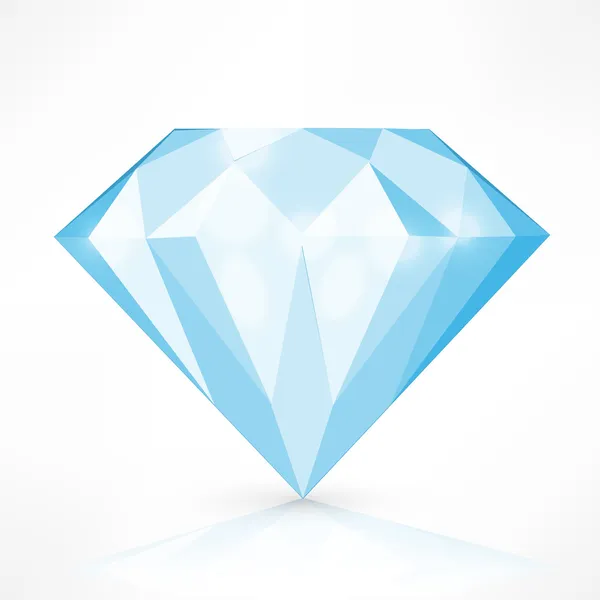 Diamant geïsoleerd op wit. vectorillustratie Stockillustratie