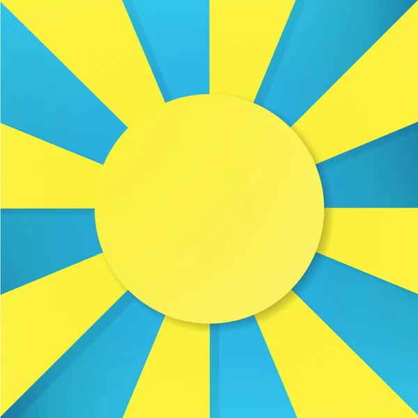 Símbolo solar vectorial sobre fondo azul — Archivo Imágenes Vectoriales