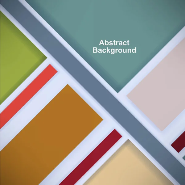 Retro-Hintergrund mit farbigen Quadraten und Streifen — Stockvektor
