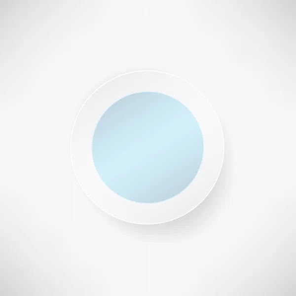 Papier bleu rond sur fond blanc — Image vectorielle