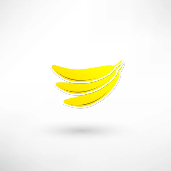 Gula banan ikonen — Stock vektor