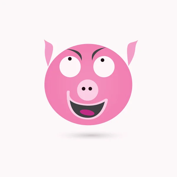 Pink pig — Stock Vector