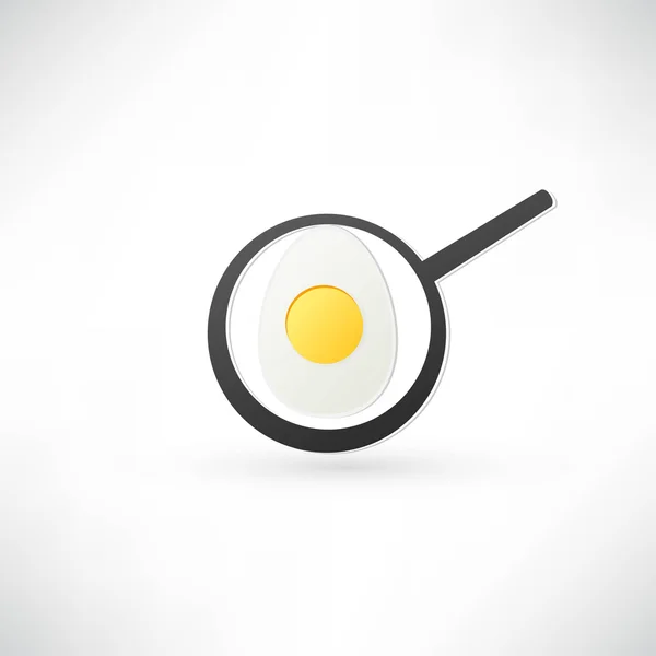 Stekt eggeikon – stockvektor