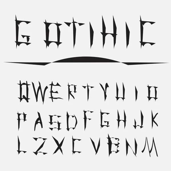 Gothic alphabet — Stock Vector