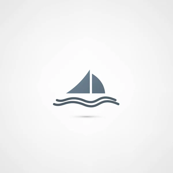 Yacht-Ikone — Stockvektor